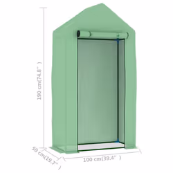 vidaXL Greenhouse with Steel Frame 0.5 mÂ² 1x0.5x1.9m Tomato House Warmhouse - Additional view 3
