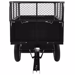 vidaXL Tipping Trailer for Lawn Mower 300 kg Load Garden Trolley Cart Truck - Additional view 2