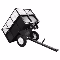 vidaXL Tipping Trailer for Lawn Mower 300 kg Load Garden Trolley Cart Truck - Additional view 5