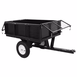 vidaXL Tipping Trailer for Lawn Mower 300 kg Load Garden Trolley Cart Truck - Additional view 6