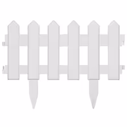 vidaXL 25x Lawn Edgings PP White 10m Garden Borders Grass Edges Fence Barrier - Additional view 4