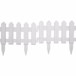 vidaXL 25x Lawn Edgings PP White 10m Garden Borders Grass Edges Fence Barrier - Additional view 5