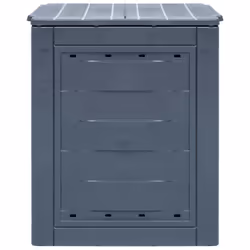 vidaXL 2x Garden Composters Grey 520L Compost Bin Trash Can Fertiliser Box