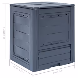vidaXL 2x Garden Composters Grey 520L Compost Bin Trash Can Fertiliser Box - Additional view 6
