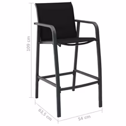 VidaXL 48116 outdoor chair Terrace Textile Black - Additional view 7