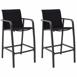 VidaXL 48117, Terrace, Steel, Textile, Black, 110 kg, 540 mm, 635 mm