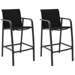 VidaXL 48117 outdoor chair Terrace Steel, Textile Black