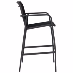 VidaXL 48117 outdoor chair Terrace Steel, Textile Black - Additional view 4