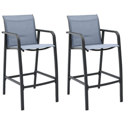 VidaXL 48118 outdoor chair Terrace Steel, Textile Grey