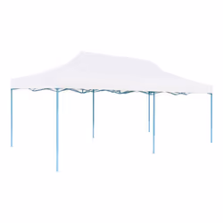 vidaXL Folding Pop-up Partytent with Sidewalls 3x6m Steel White Gazebo Canopy