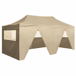 vidaXL Professional Folding Party Tent with 4 Sidewalls 3x6m Cream Steel Camp - Additional view 5