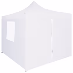 vidaXL Professional Folding Party Tent 4 Sidewalls Steel White 2x2m Canopy - Additional view 4