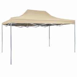 vidaXL Professional Folding Party Tent 3x4m Cream Steel Outdoor Canopy Gazebo
