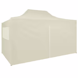 vidaXL Professional Folding Party Tent 4 Sidewalls Steel Cream 3x4m Canopy - Additional view 5