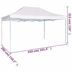 vidaXL Professional Folding Party Tent 3x4m White Steel Outdoor Canopy Gazebo