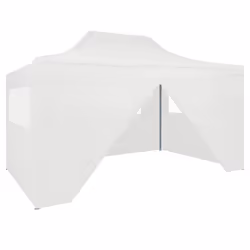 vidaXL Professional Folding Party Tent 4 Sidewalls Steel White 3x4m Canopy