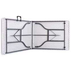 vidaXL Folding Garden Table White 72cm HDPE Outdoor Foldable Camping Table - Additional view 5