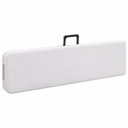 vidaXL 2x Folding Garden Benches 180cm HDPE White Outdoor Foldable Seating - Additional view 4