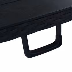 vidaXL Folding Garden Table Black 75cm HDPE Imitation Rattan Camping Table - Additional view 4