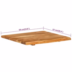 vidaXL Solid Acacia Wood Bathroom Vanity Top Wooden Countertop Vanity Top - Additional view 6