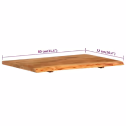 vidaXL Solid Acacia Wood Bathroom Vanity Top Wooden Countertop Vanity Top - Additional view 3