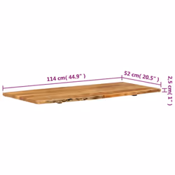 vidaXL Solid Acacia Wood Bathroom Vanity Top Wooden Countertop Vanity Top - Additional view 7