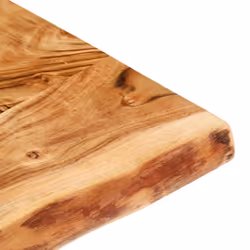 vidaXL Solid Acacia Wood Tabletop 58x(50-60)x2.5cm Dining Table Replacement