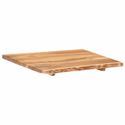 vidaXL Solid Acacia Wood Tabletop 58x(50-60)x2.5cm Dining Table Replacement - Additional view 7