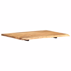 vidaXL Solid Acacia Wood Tabletop 80x(50-60)x2.5cm Dining Table Replacement - Additional view 4
