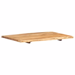 vidaXL Solid Acacia Wood Tabletop 80x(50-60)x2.5cm Dining Table Replacement - Additional view 5