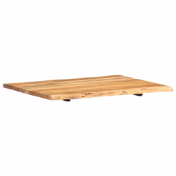 vidaXL Solid Acacia Wood Tabletop 80x(50-60)x2.5cm Dining Table Replacement - Additional view 6