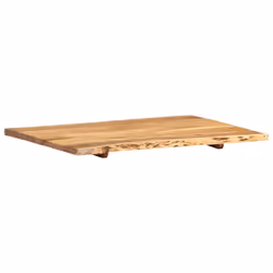 vidaXL Solid Acacia Wood Tabletop 80x(50-60)x2.5cm Dining Table Replacement - Additional view 8