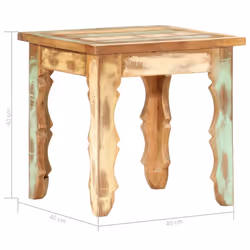 vidaXL Coffee Table 40x40cm Solid Reclaimed Wood Bedroom Living Room Tea Table