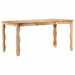 vidaXL Dining Table 160x80cm Solid Reclaimed Wood Kitchen Dinner Room Tables - Additional view 5