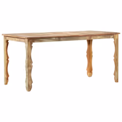 vidaXL Dining Table 160x80cm Solid Reclaimed Wood Kitchen Dinner Room Tables - Additional view 7
