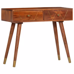 vidaXL Solid Acacia Wood Console Table 90cm Hallway Side Accent Display Stand