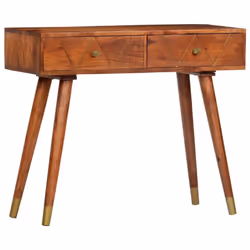 vidaXL Solid Acacia Wood Console Table 90cm Hallway Side Accent Display Stand - Additional view 9