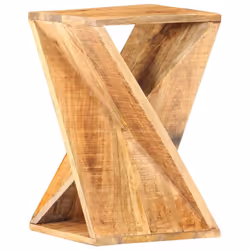 vidaXL Solid Mango Wood Side Table 35x35x55cm Living Room Table Telephone Desk - Additional view 5