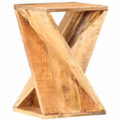 vidaXL Solid Mango Wood Side Table 35x35x55cm Living Room Table Telephone Desk - Additional view 7