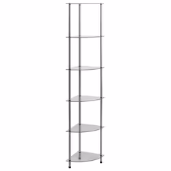VidaXL 249517, Transparent, 6 shelves, Steel, 300 mm, 300 mm, 1600 mm