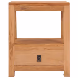 vidaXL Solid Teak Wood Bedside Cabinet 40x30x50cm Storage Sideboard Nightstand - Additional view 2