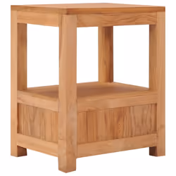 vidaXL Solid Teak Wood Bedside Cabinet 40x30x50cm Storage Sideboard Nightstand - Additional view 4