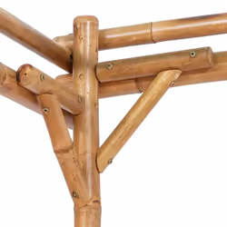 vidaXL Pergola Bamboo Outdoor Garden Lean-to Pergola Planters Entranceway