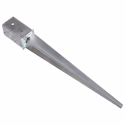 vidaXL 6x Ground Spikes Silver Galvanised Steel Garden Outdoor Soil Spear