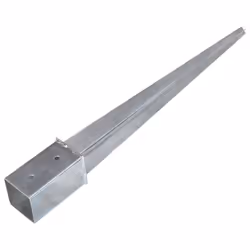 vidaXL 6x Ground Spikes Silver Galvanised Steel Garden Outdoor Soil Spear