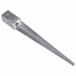 vidaXL 12x Ground Spikes Silver Galvanised Steel Garden Outdoor Soil Spear