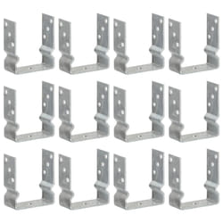 vidaXL Fence Anchors Garden Ground Anchor Post Bracket Silver Galvanised Steel - 12 x 6 x 15 cm