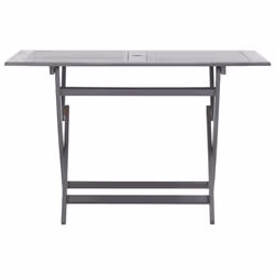 vidaXL 7 Piece Solid Acacia Wood Garden Dining Set Grey Outdoor Table Chair - Additional view 4
