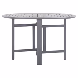 vidaXL 5 Piece Solid Acacia Wood Garden Dining Set Grey Outdoor Table Chair