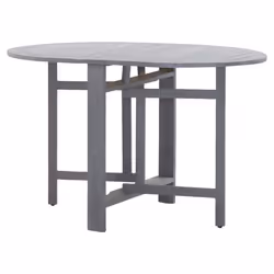 vidaXL 5 Piece Solid Acacia Wood Garden Dining Set Grey Outdoor Table Chair